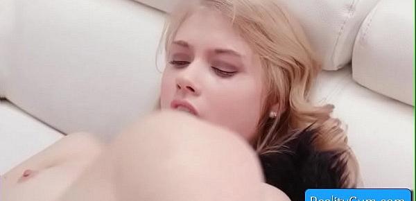  Young sexy teen blonde Hannah Hays enjoy massive black cock inside her pink juicy pussy deep and hard
